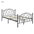 Lotti Metal Bed Frame with Free Slatted Base, Available in Various Sizes and Colors - Black 160x200 cm
