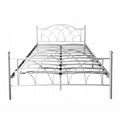 Lotti metal bed frame with free slatted base, in various sizes and colors - White 90x200 cm
