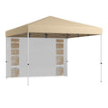 Pavilion with back wall and pockets, 3×3×2.8 m, beige