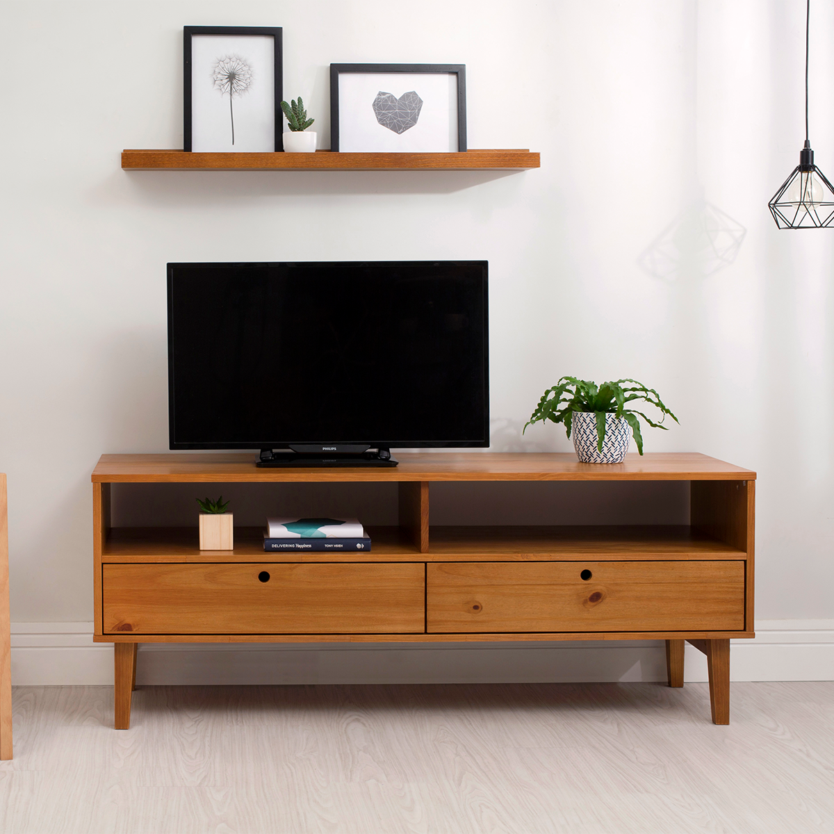 Lowboard Charme - TV Unit with Retro Design