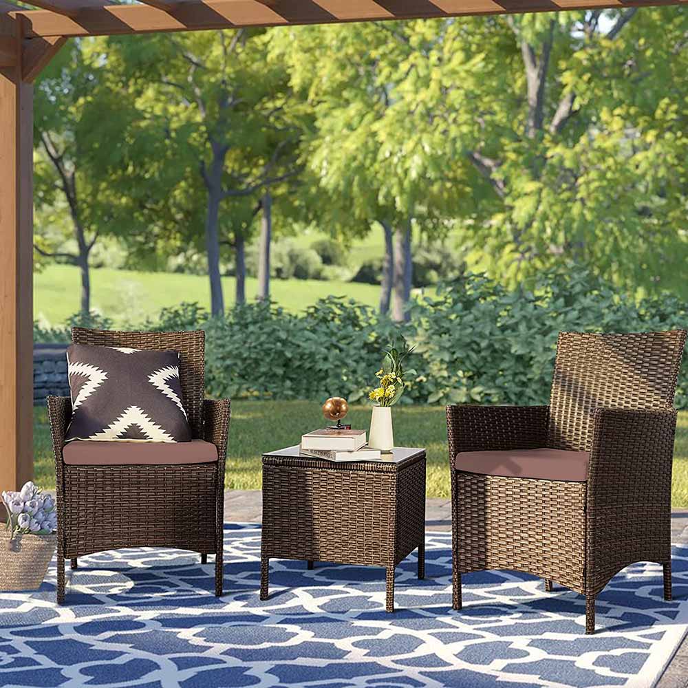 Polyrattan garden furniture set
