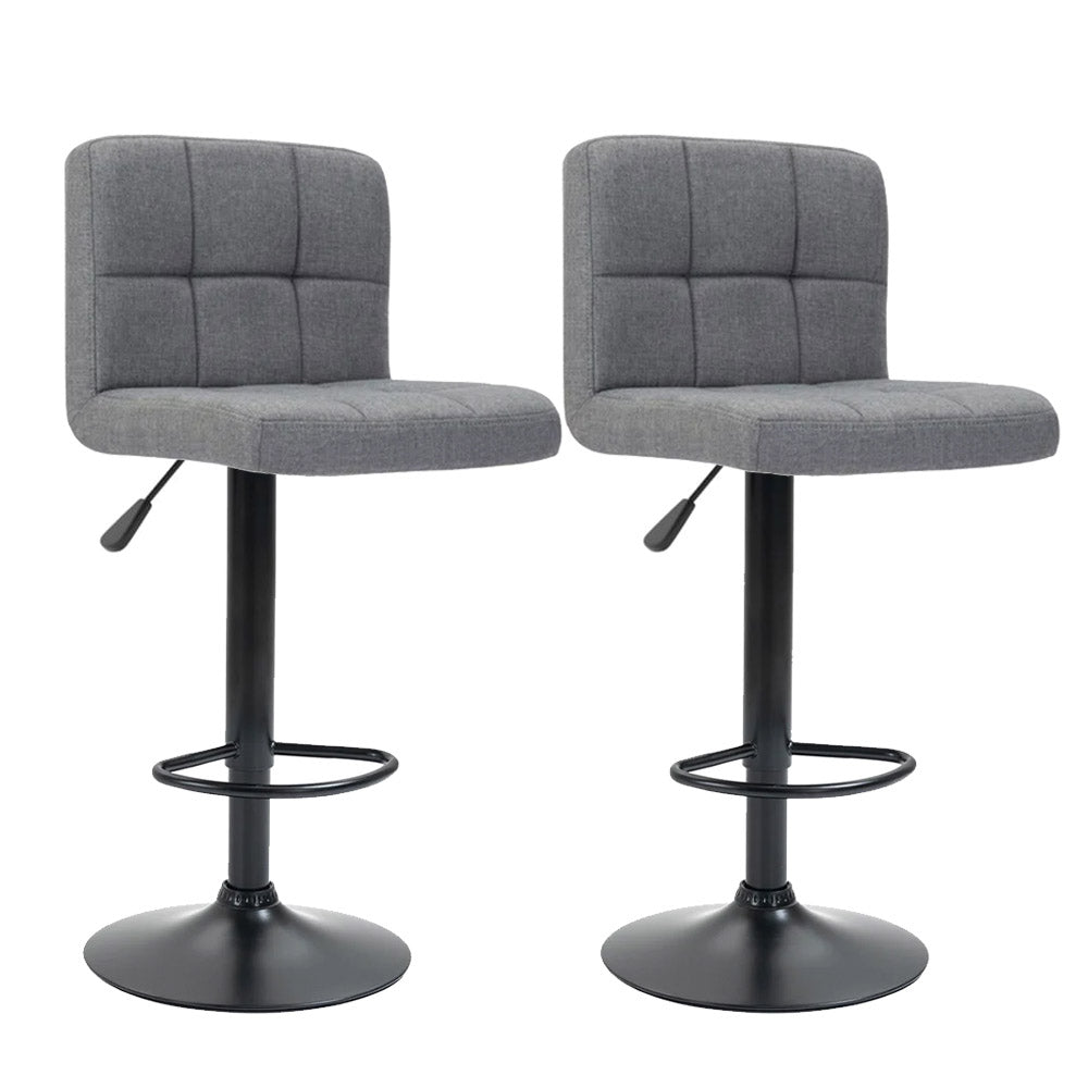 Upholstered bar stools 2 pcs, in several colors-light grey