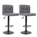 Upholstered bar stools 2 pcs, in several colors-light grey