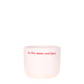 Decorative Pot "To the Moon and Back" – Ø6cm – White Ceramic Pot with Red Lettering – Flower Pot as a Gift Idea for Loved Ones