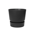 Greenville Plant Pot Black – D39 x H37 – Flower Pot for Indoors & Outdoors – Elegant Planter – Timeless Cachepot for Large Rooms