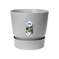 Pot Greenville Round Grey – Flower Pot D14 x H13 – Modern Planter for Indoor & Outdoor – Sustainable & Stylish