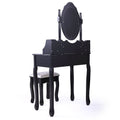 Dressing table with mirror and chair, Rome various colours-black